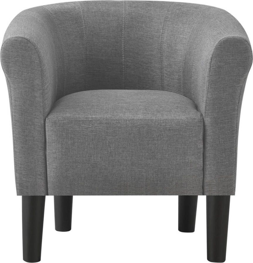 Unbranded Kuipstoel Edith Kuipfauteuil Stof 70x70x58 cm Grijs Luxe Design