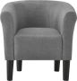 Unbranded Kuipstoel Edith Kuipfauteuil Stof 70x70x58 cm Grijs Luxe Design - Thumbnail 1