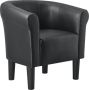 Unbranded Kuipstoel Lynette Kuipfauteuil Kunstleer 70x70x58 cm Zwart Comfortabele stoel Luxe design - Thumbnail 2