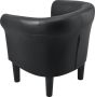 Unbranded Kuipstoel Lynette Kuipfauteuil Kunstleer 70x70x58 cm Zwart Comfortabele stoel Luxe design - Thumbnail 1