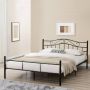 Unbranded Metalen bed Bridgette Twijfelaar incl. Bedbodem 160x200 Zwart Modern design - Thumbnail 3