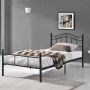 Unbranded Metalen bedframe Antonio incl. Bedbodem 90x200 cm Zwart Staal Stijlvol design - Thumbnail 2