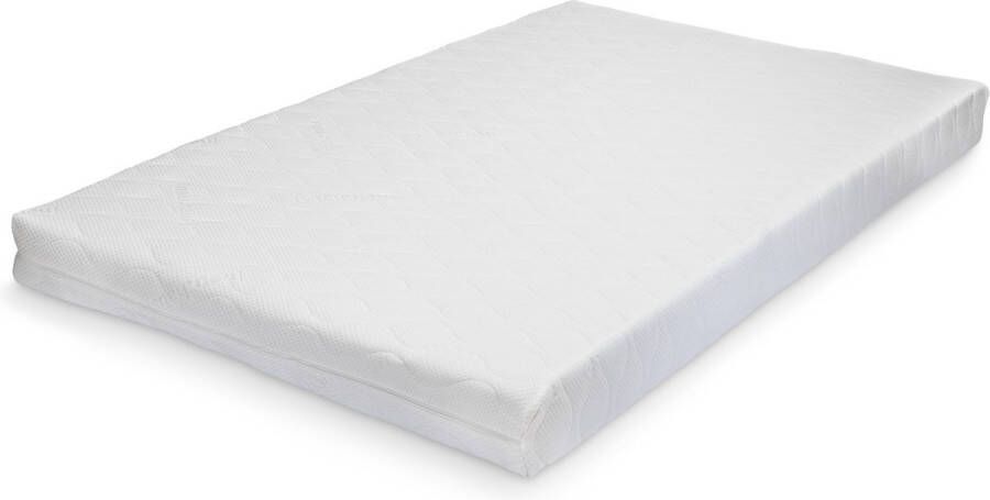 Unbranded Metalen bedframe Kaitlin Zwart Met matras 140x200 cm Staal en koudschuim Modern design
