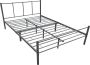 Unbranded Metalen Bedframe Marco incl. Bedbodem 120x200 cm Donkergrijs Stalen frame gepoedercoat - Thumbnail 1