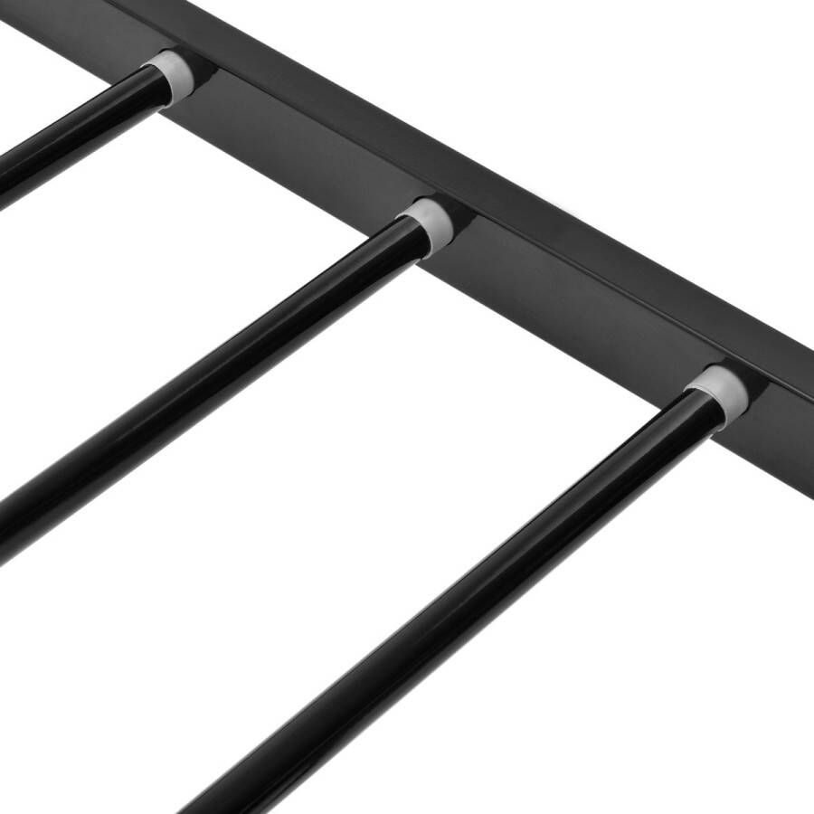 Inandoutdoormatch Metalen bedframe Olivier incl. Bedbodem 90x200cm Zwart Stalen frame gepoedercoat