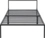 Unbranded Metalen Bedframe Reanna Zwart Met matras 90x200 cm Staal en Koudschuim Modern Design - Thumbnail 2