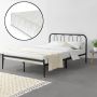 Unbranded Metalen Bedframe Verity Zwart Met matras 160x200 cm Staal en Koudschuim Modern Design - Thumbnail 2