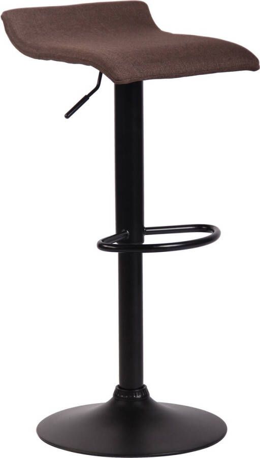 Inandoutdoormatch Moderne Barkruk Britanni Bruin Metaal Luxe Design Voetsteun Voor Keuken en Bar Gestoffeerde Zitting Vaderdag cadeau