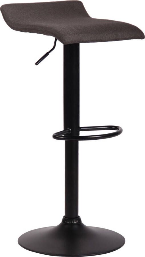 Inandoutdoormatch Moderne Barkruk Simon Bruin Zwart Luxe Design Voetsteun Voor Keuken en Bar Gestoffeerde Zitting Vaderdag cadeau