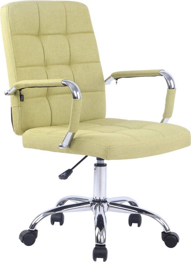 Inandoutdoormatch Moderne bureaustoel geel Stof Ergonomische stoel Office chair Verstelbaar Voor volwassenen moederdag cadeautje