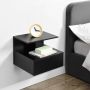 Unbranded Nachtkastje Zwevend Ossie Met Lade 40x35x31 cm Zwart Spaanplaat Stijlvolle uitstraling - Thumbnail 2