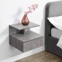 Unbranded Nachtkastje Zwevende Barbe Met Lade 40x35x31 cm Betonlook Spaanplaat Stijlvolle uitstraling - Thumbnail 2