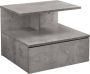 Unbranded Nachtkastje Zwevende Barbe Met Lade 40x35x31 cm Betonlook Spaanplaat Stijlvolle uitstraling - Thumbnail 1