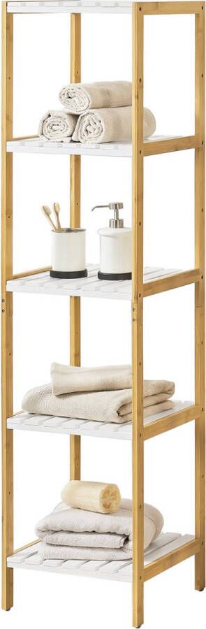 Unbranded Opbergrek Alyssa Staand rek Met 5 planken Bamboe Minimalistisch design - Foto 2