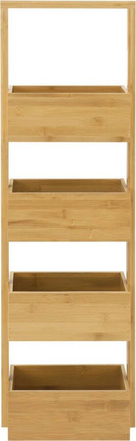 Unbranded Opbergrek Wolter Staand rek Met 4 manden Bamboe Minimalistisch design - Foto 2