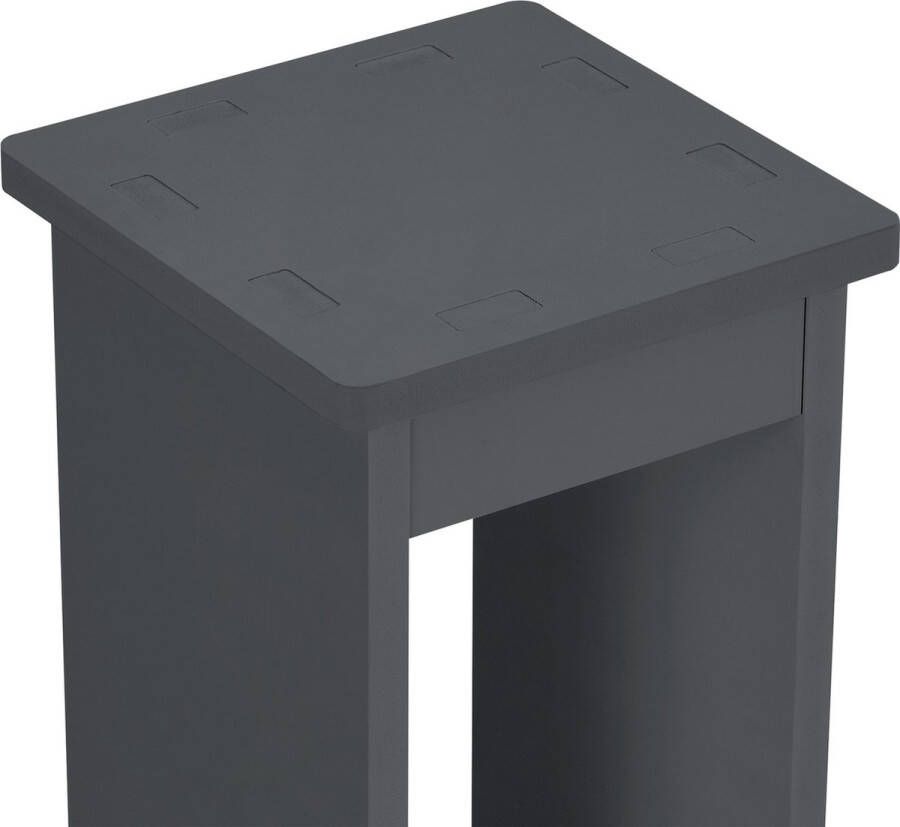 Unbranded Open Kast Gerd Met 3 Vakken HKC Kolomkast 80x17x17cm Donkergrijs