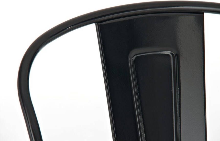 Unbranded Rustieke Barkruk Holden Zwart Industrieel Design Set van 2 Rugleuning Voetsteun Voor Keuken en Bar Metalen Zitting - Foto 2