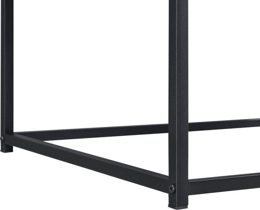 Salontafel Elton 100x55x45 cm Houtkleur Donker en Zwart Staal en MDF Modern design - Foto 2