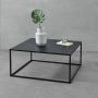 Unbranded Salontafel Gladys 38x85x85cm Vierkant Metaal Zwart Decoratief Design - Thumbnail 2