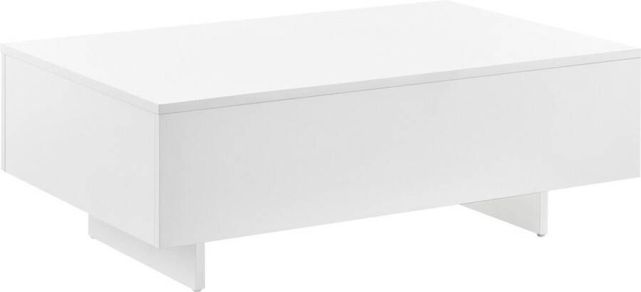 Unbranded Salontafel Laureen 85x55x31 cm Wit Hoogglans Spaanplaat Modern design - Foto 2