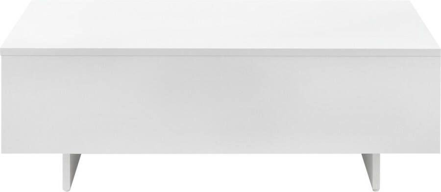 Unbranded Salontafel Laureen 85x55x31 cm Wit Hoogglans Spaanplaat Modern design