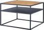 Unbranded Salontafel Lucinde 40x55x55 cm Houtkleurig en Zwart Metaal en Spaanplaat Modern Design - Thumbnail 1