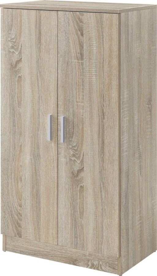 Unbranded Schoenenkast Rogelio Voor 14 paar schoenen 108x55x35cm Eiken Spaanplaat Modern Design - Foto 2