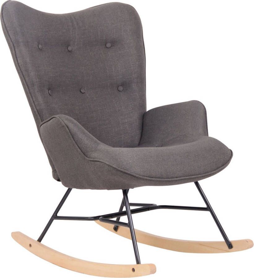 Inandoutdoormatch schommelstoel Dark Grey Stoel stoelen 62 x 55 cm 100% polyester luxe stoel moederdag cadeautje