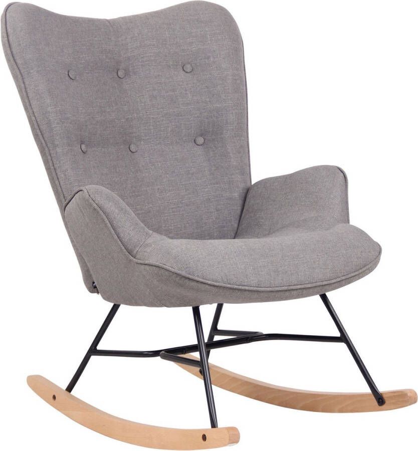 Inandoutdoormatch schommelstoel Grijs Stoel stoelen 62 x 55 cm 100% polyester luxe stoel moederdag cadeautje