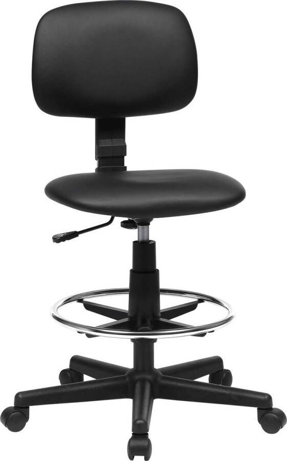 Unbranded Signature Home ergonomische Bureaustoel 360° draaibare verstelbare voetsteun stoel max. belasting 120 kg zwart