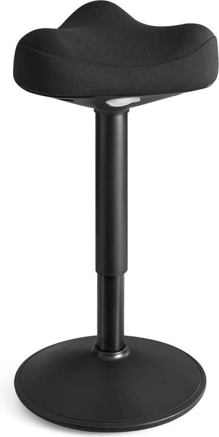 Unbranded Signature Home Ergonomische Zit-Sta kruk stakruk Bureaustoel 360° kantelbaar Wiebelkruk in hoogte verstelbaar 58-83 cm groot onderstel antislip modern- zwart