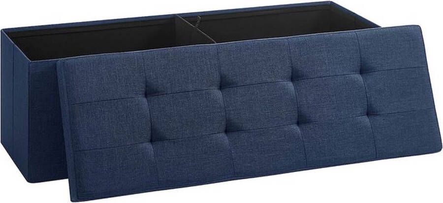 Unbranded Signature Home Zitkist Bank met opbergruimte 110 cm Marineblauw