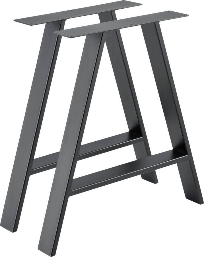 Unbranded Stalen A Tafelpoot Ashlie Set van 2 Meubelpoot 70x10x72 cm Grijs