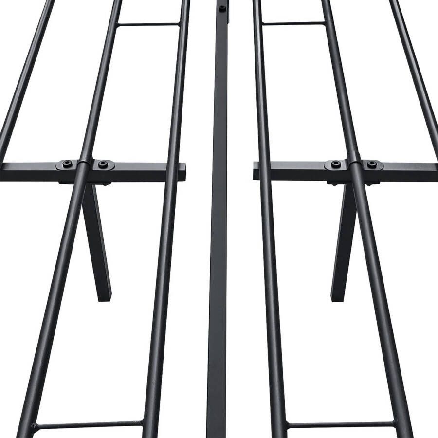 Unbranded Stalen bed Cruzita Bedframe Met bedbodem 160x200 cm Wit Modern design
