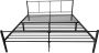 Unbranded Stalen bed Doria Bedframe Met bedbodem 180x200 cm Wit Modern design - Thumbnail 2