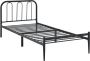 Unbranded Stalen bed Natanael Bedframe Met bedbodem 90x200 cm Matzwart Modern design - Thumbnail 2