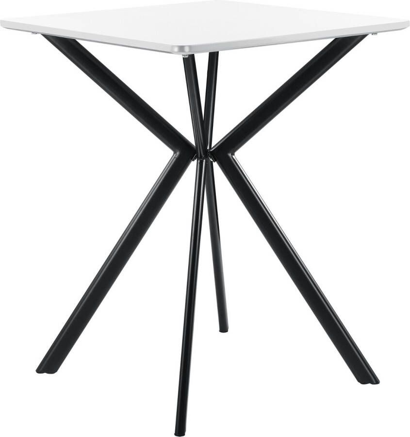 Unbranded Stijlvolle Eettafel Roxana Rechthoekig 60x60cm Wit MDF Decoratief Design