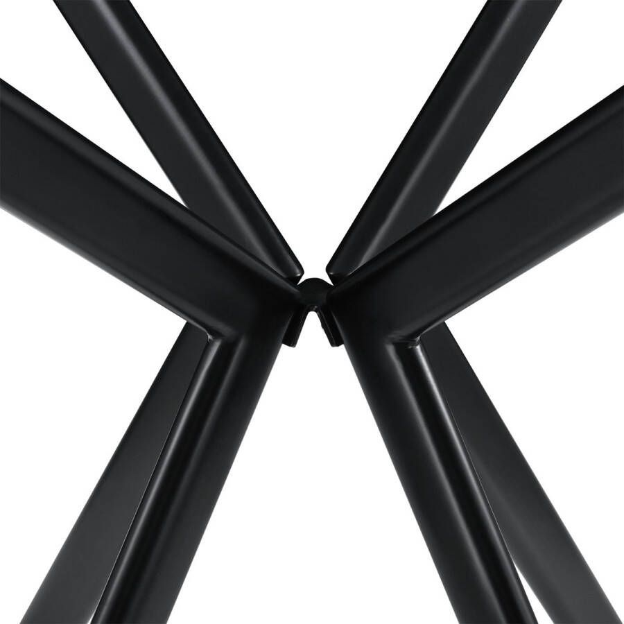 Unbranded Stijlvolle Eettafel Rufino Rechthoekig 60x60cm Zwart MDF Decoratief Design - Foto 3