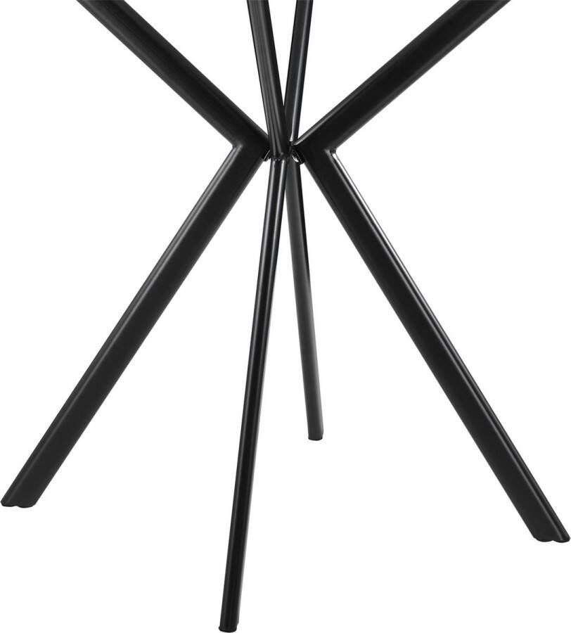 Unbranded Stijlvolle Eettafel Rufino Rechthoekig 60x60cm Zwart MDF Decoratief Design - Foto 2