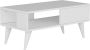 Inandoutdoormatch Stijlvolle Salontafel Bertie 40x90x45 cm Wit Modern en Elegant Design Spaanplaat Kunststof - Thumbnail 1