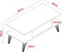Inandoutdoormatch Stijlvolle Salontafel Brooke 40x90x45cm Wit Spaanplaat Eye Catcher Modern Design - Thumbnail 2