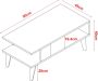 Inandoutdoormatch Stijlvolle Salontafel Phillis 40x90x45 cm Wit en Eikenkleurig Hout Spaanplaat Modern Design - Thumbnail 2