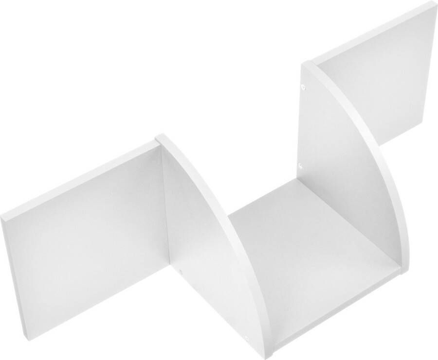 Unbranded Stijlvolle Wandplank Bruna 60 9x19 5x19 5 cm Wit Mat MDF Decoratief Design
