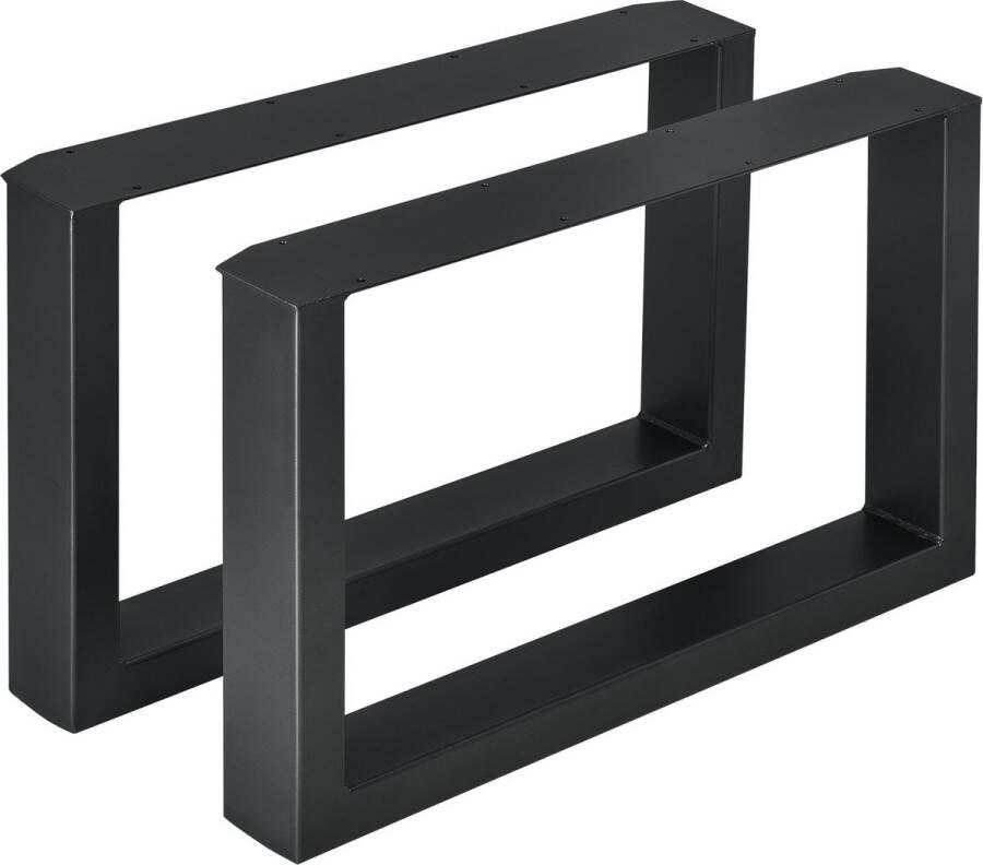 Unbranded Tafelpoot Malakai Stalen Onderstel Set van 2 U Tafelpoot 64x40 cm Zwart