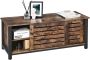 Inandoutdoormatch TV kast industrieel Meubel kastje Hout Bruin zwart 110x40x45cm moederdag cadeautje - Thumbnail 1