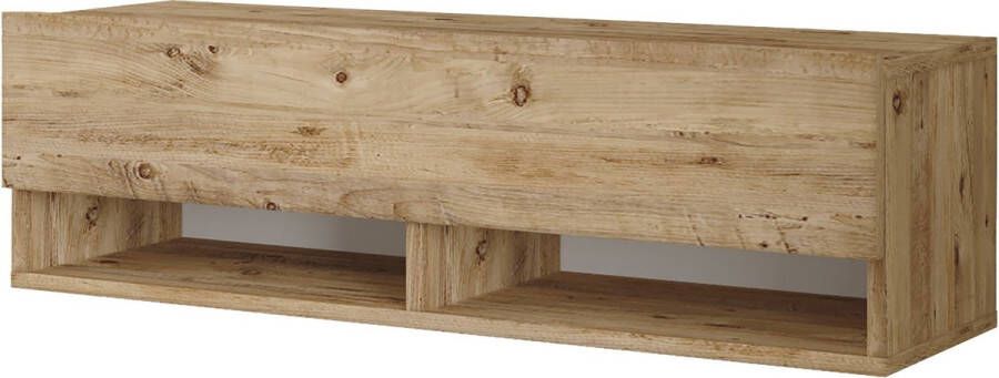 Inandoutdoormatch TV Kast Steffie TV Meubel TV meubel 2 Opbergvakken 100x31 5x29 5cm Houtkleurig Sierkast - Foto 2