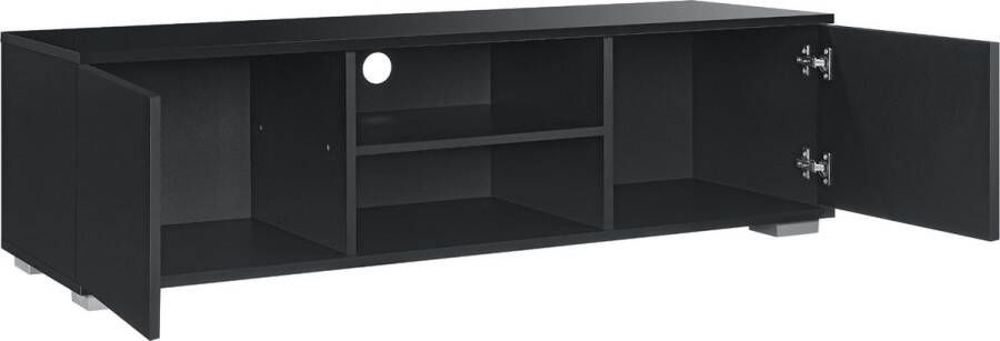 Unbranded TV-meubel Aurelia TV-meubel MDF 34 5x120x40 cm Zwart Hoogglans Modern Design