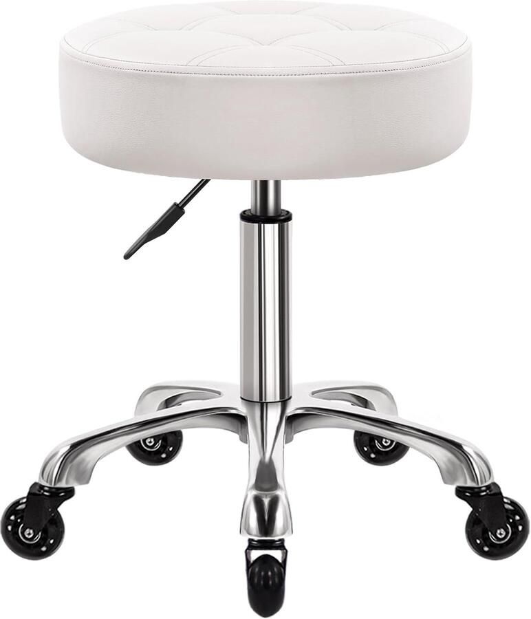 Unbranded Bureaustoel 11 cm Dikkere Draaibare Verstelbare Aluminium Wit