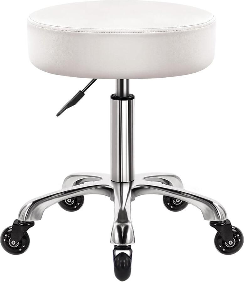 Unbranded Bureaustoel Draaibare Verstelbare Stoel Kunstleer Metaal Wit