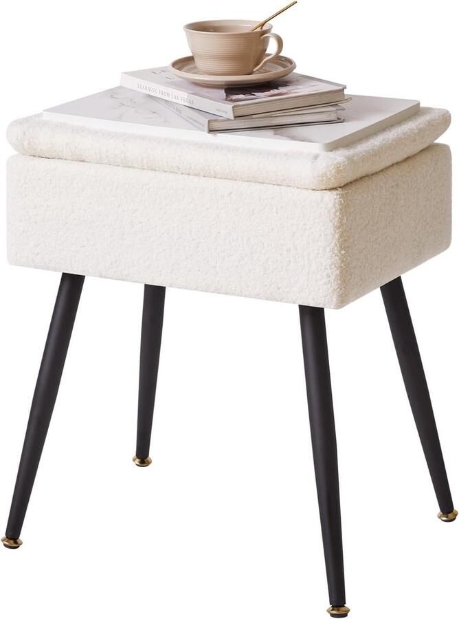 Unbranded Bureaustoel Kaptafel Zitting Slaapkamer Warm wit Kunstbont